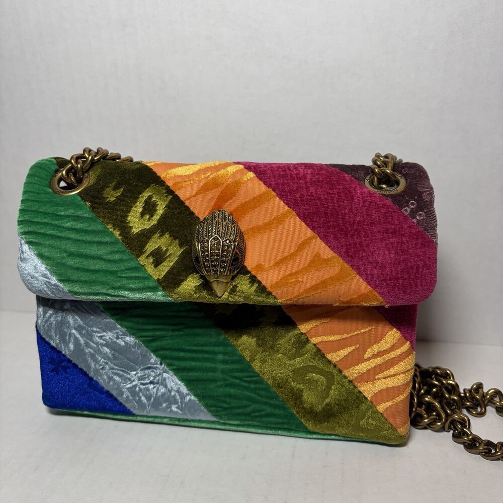 Kurt Geiger Kensington Velvet Stripe Crossbody Bag